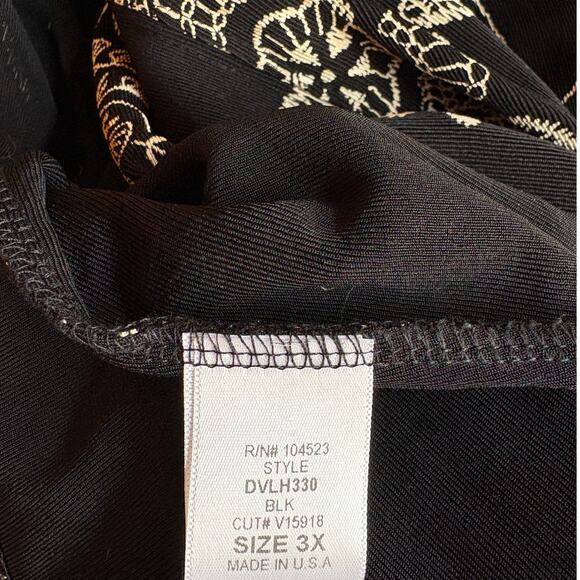 Vikki Vi Woman Open Front Black Cardigan - Jacket with Floral Print size 3X - Picture 8 of 10